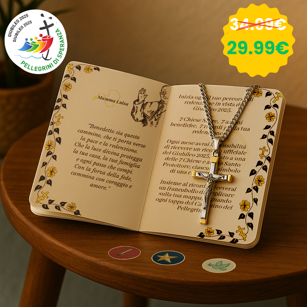 Passaporto del Pellegrino - Kit 7 Preghiere - Collana Chiesa San Pietro