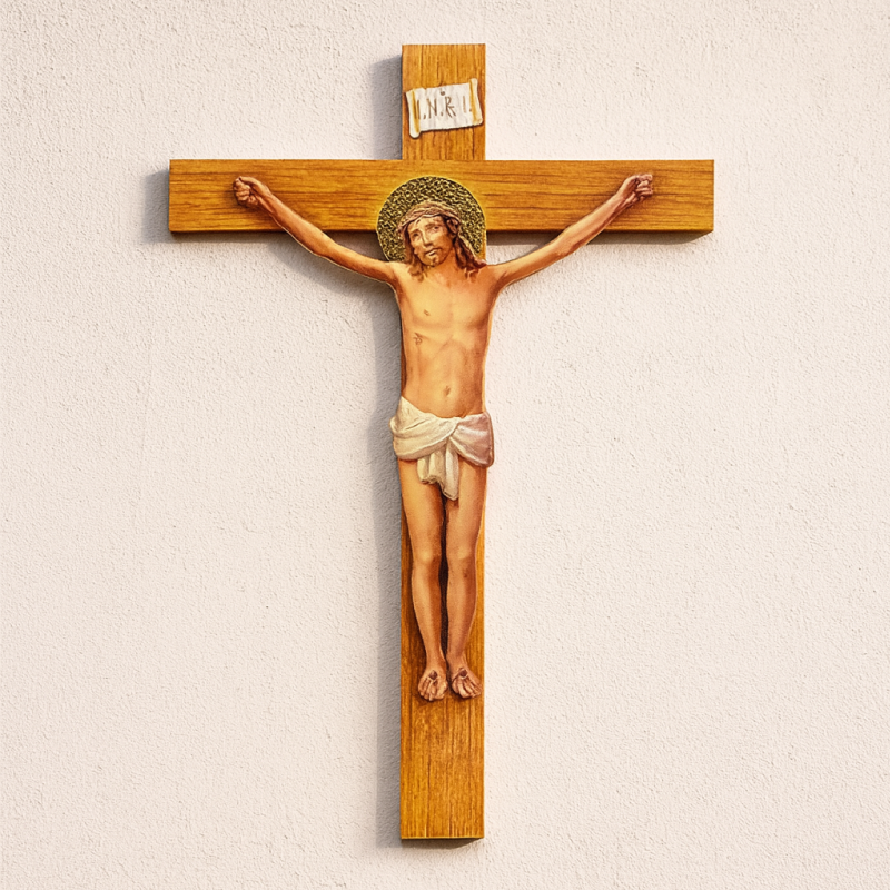 Crocifisso in legno chiaro | Gesù Cristo