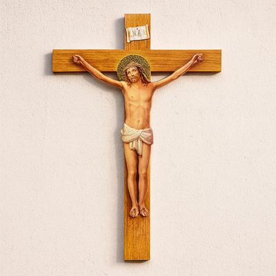 Crocifisso in legno chiaro | Gesù Cristo
